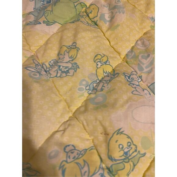 Vintage Baby Blanket The Kendall Co. 1979 Yogi Bear Pebbles Bam Bam Hanna Barber - Picture 8 of 16